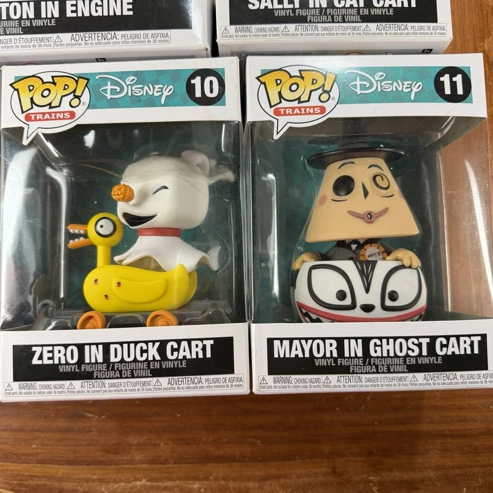 Disney Nightmare Before Christmas Funko Pop Train Set Lot Jack Sally Box Wear